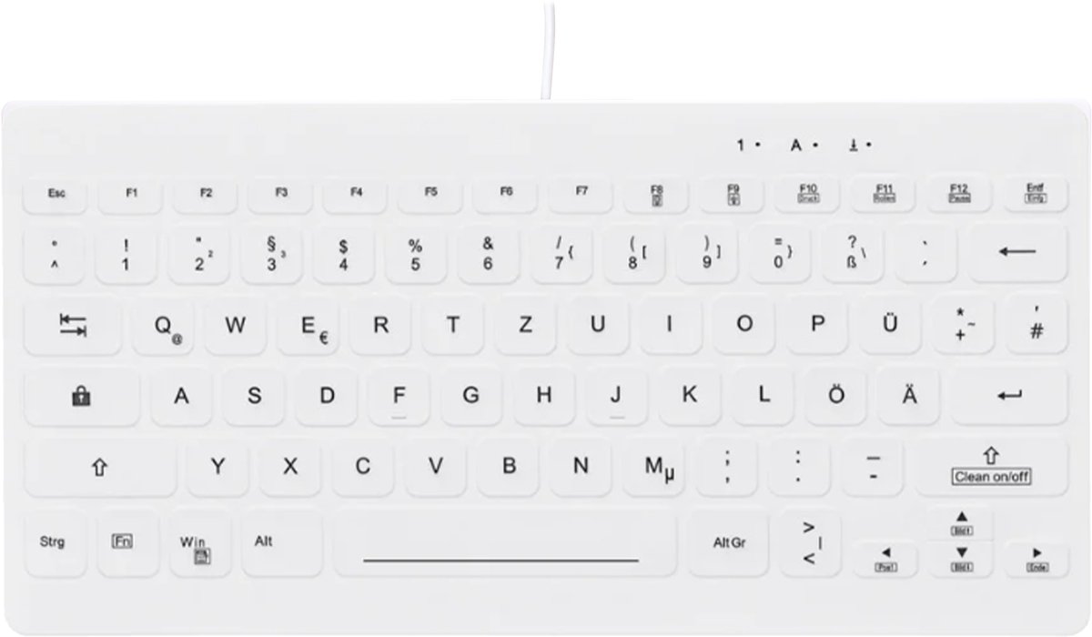 Cherry AK-C4112 - keyboard - medical com - Tastatur - Tysk - Hvid