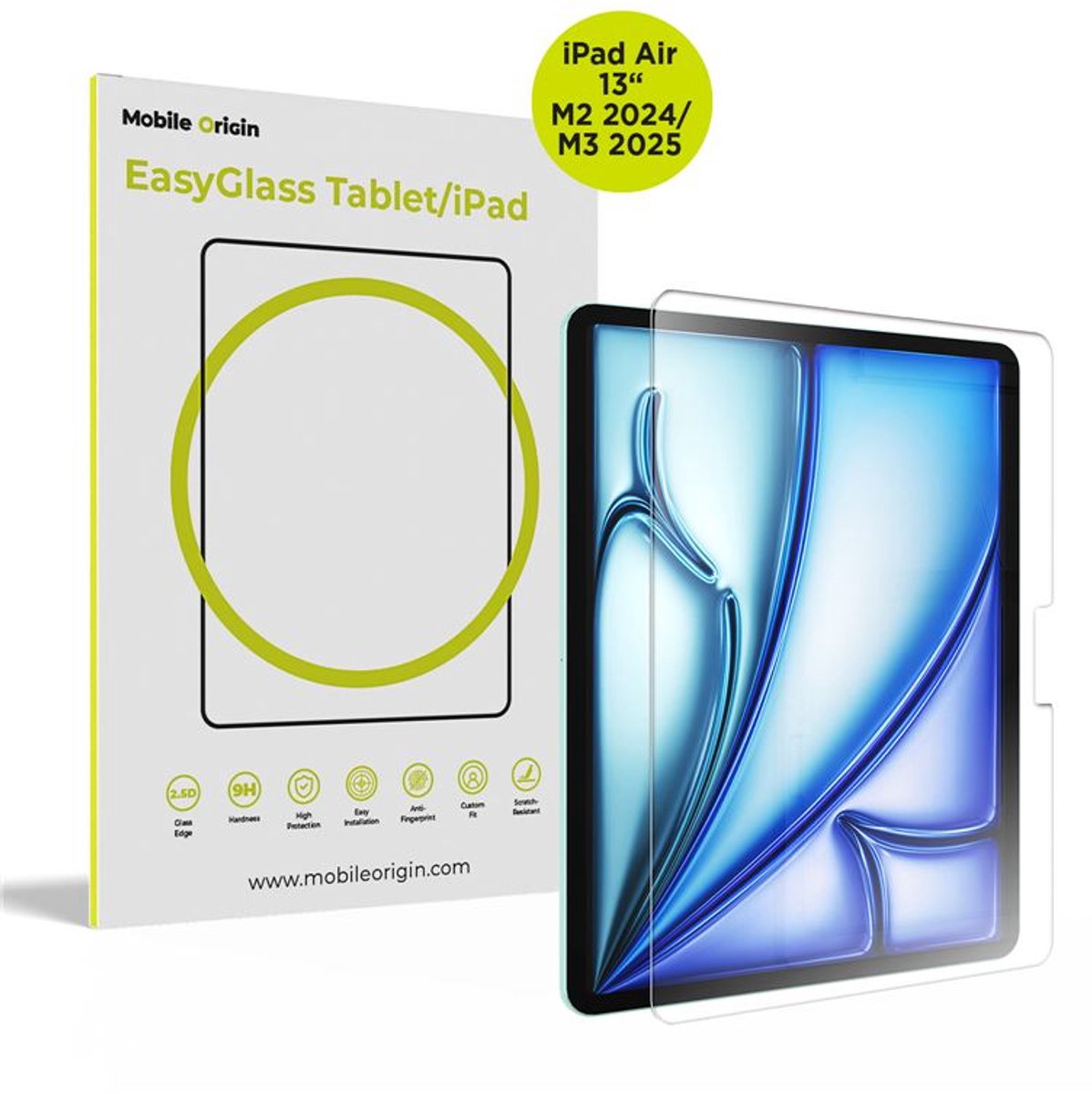 Mobile Origin EasyGlass iPad Air 13" (M4 - 2026/M3 - 2025/M2 - 2024)