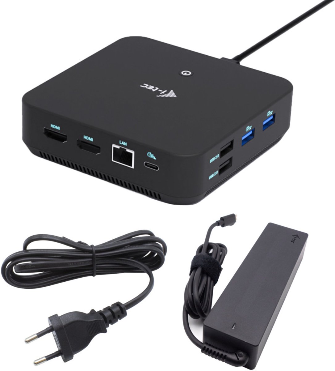 I-Tec - docking station - USB-C / USB4 / Thunderbolt 3 / Thunderbolt 4 / Thunderbolt 5 - 2 x HDMI DP++ - 1GbE