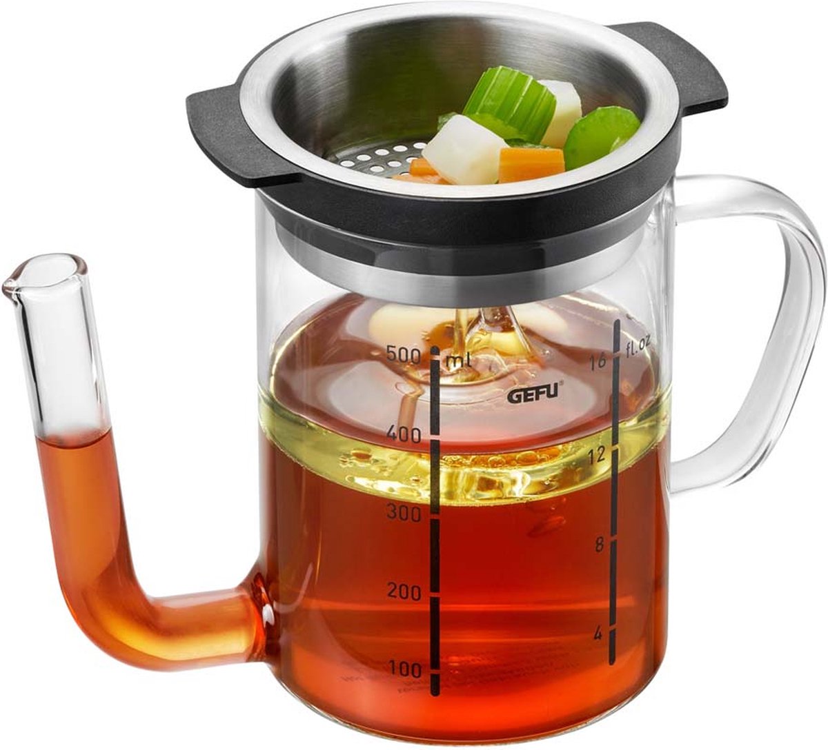 GEFU Kande med fedtseperator 1L, glas