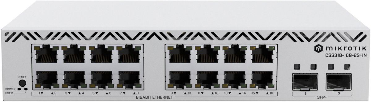 MikroTik CSS318-16G-2S+IN - switch - 18 ports - smart - rack-mountable