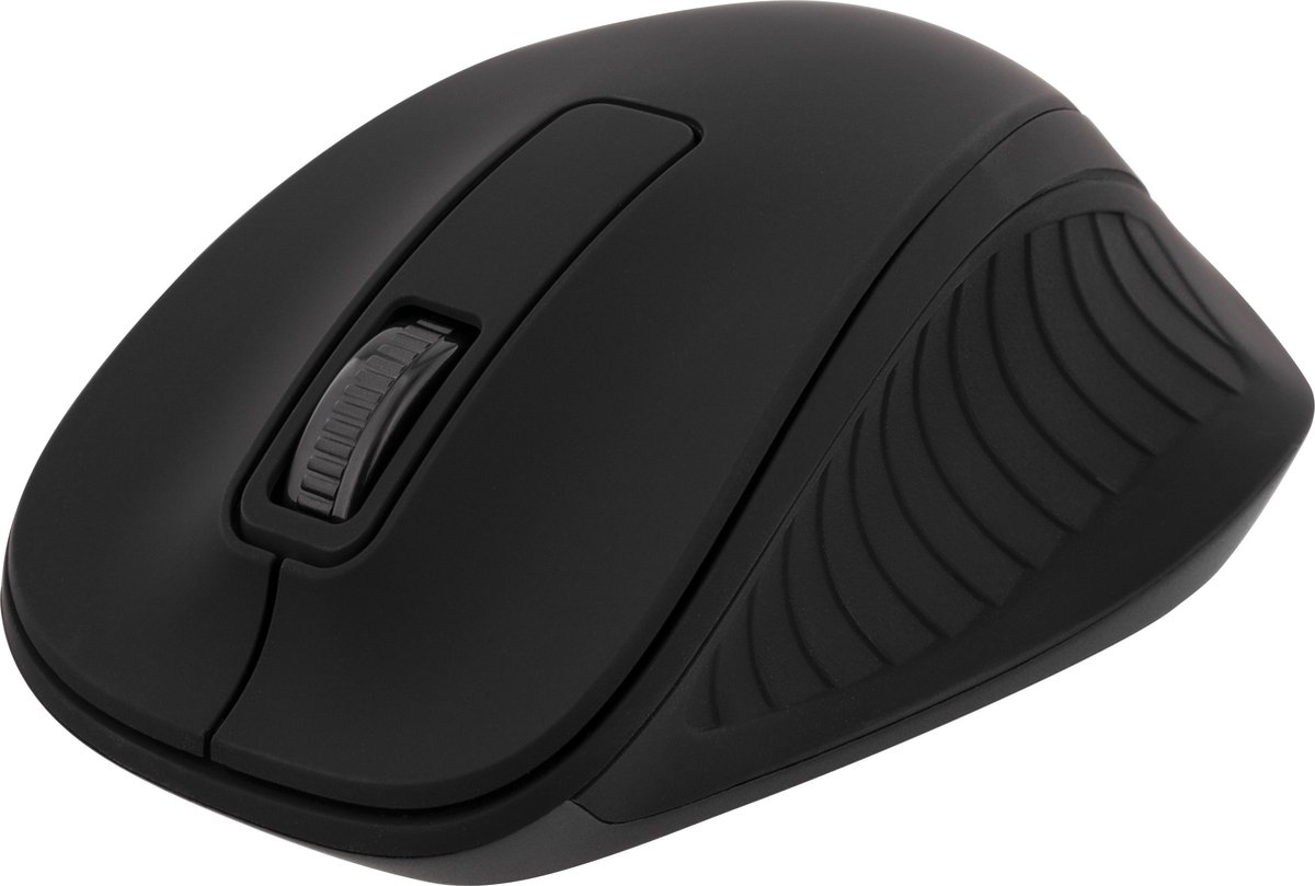 Deltaco MS-710 - Mouse optical 3 buttons wireless USB Black - Mus - Optisk - 3 knapper - Sort