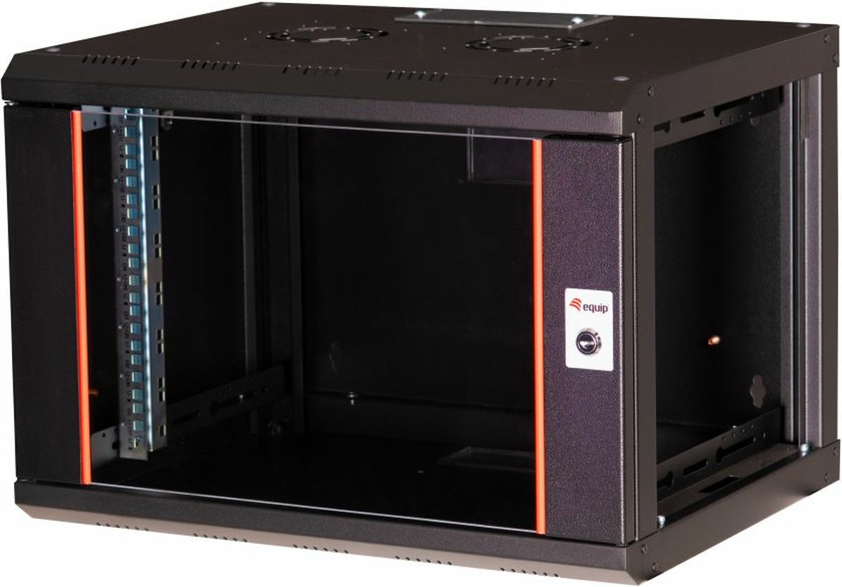Equip Pro Mount - rack - 600x450 mm with glass door removable and lockable panels assembled - 7U