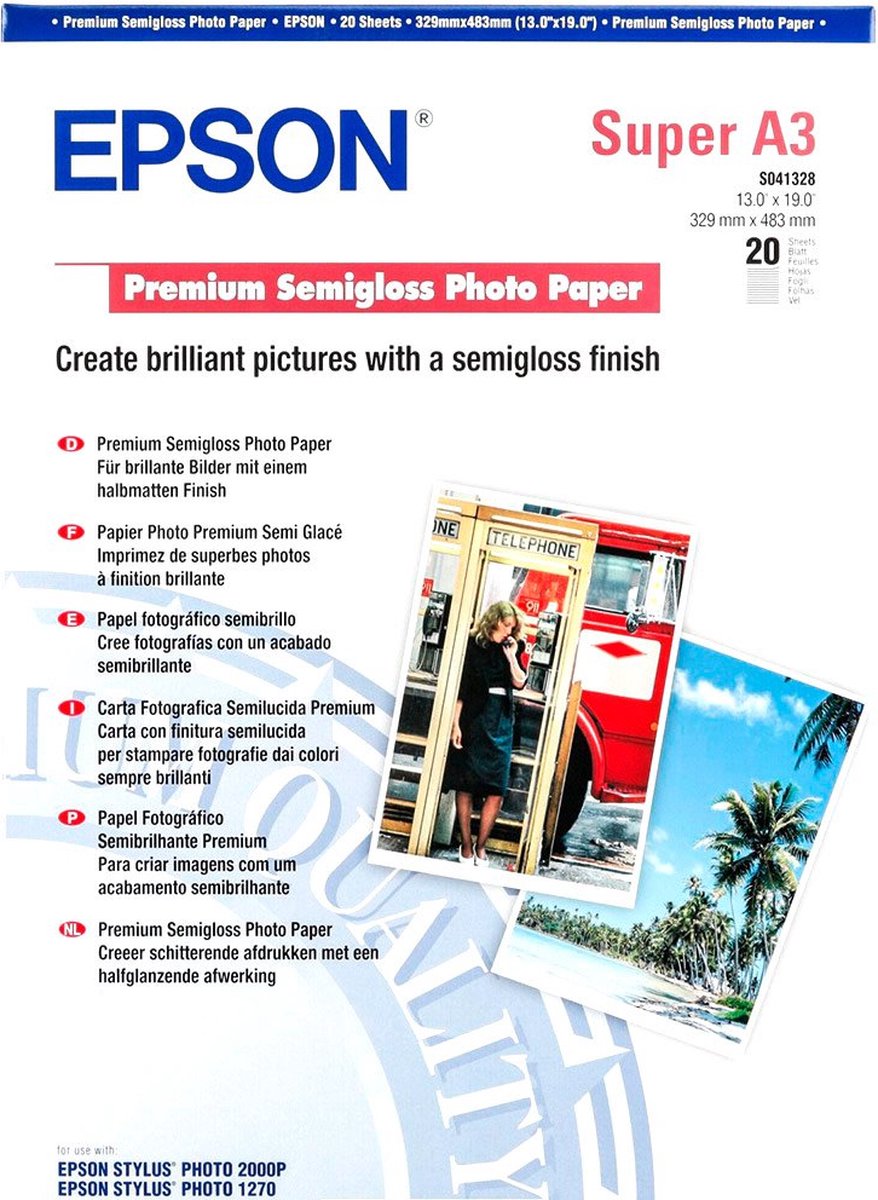 Epson Premium Semigloss Photo Paper