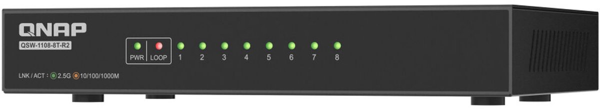 QNAP QSW-1108-8T-R2 - switch - 8 ports - unmanaged