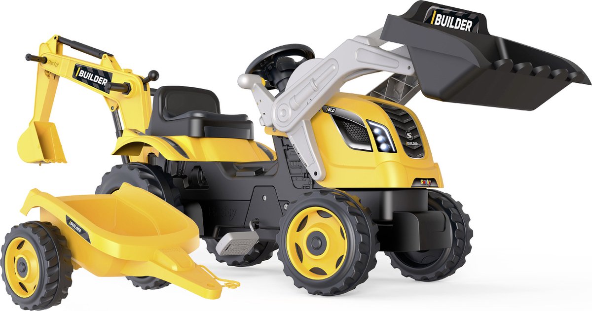Smoby Builder Max traktor + trailer