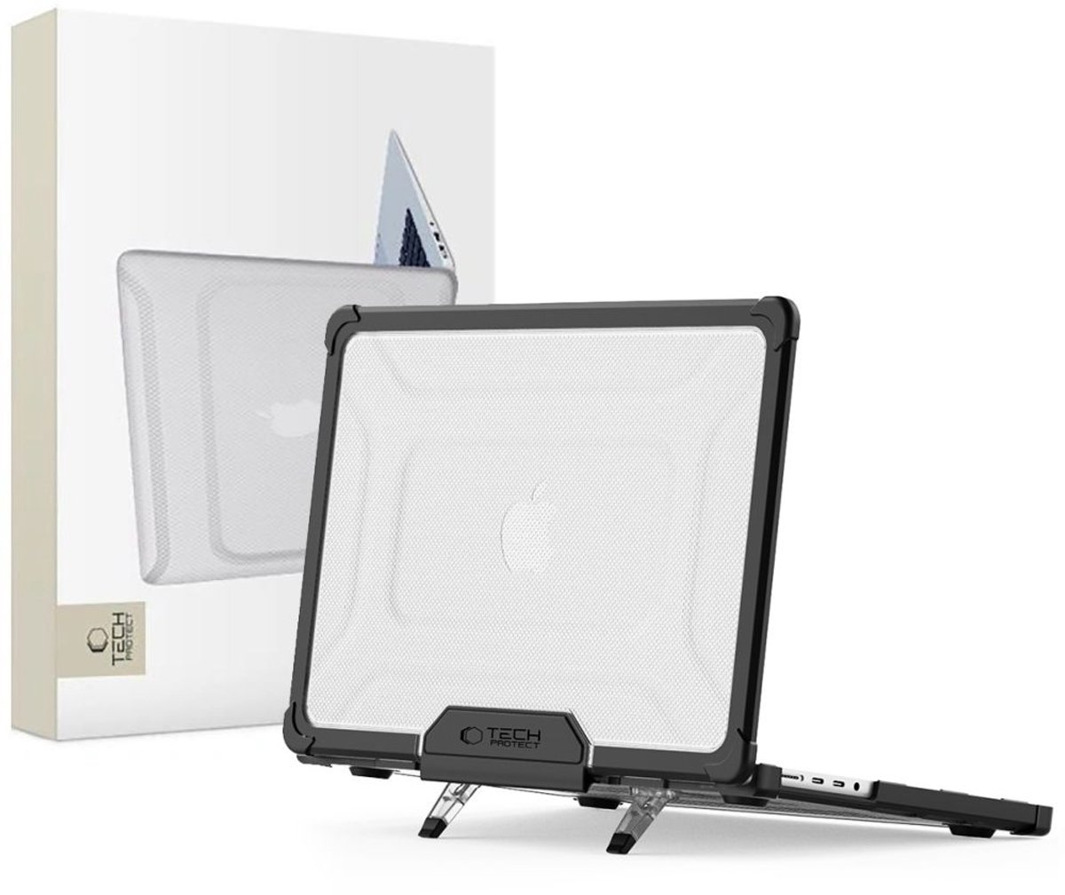 Tech-Protect SmartShell Pro Case for Macbook Pro 14 M1 / M2 / M3 / M4 / M5 2021-2025 - Black and Clear