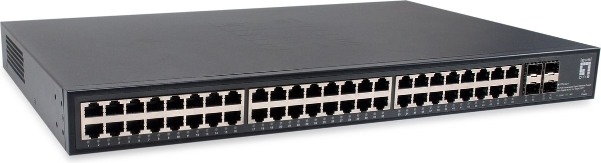 LevelOne GTU-5211 - switch - 52 ports - unmanaged - rack-mountable