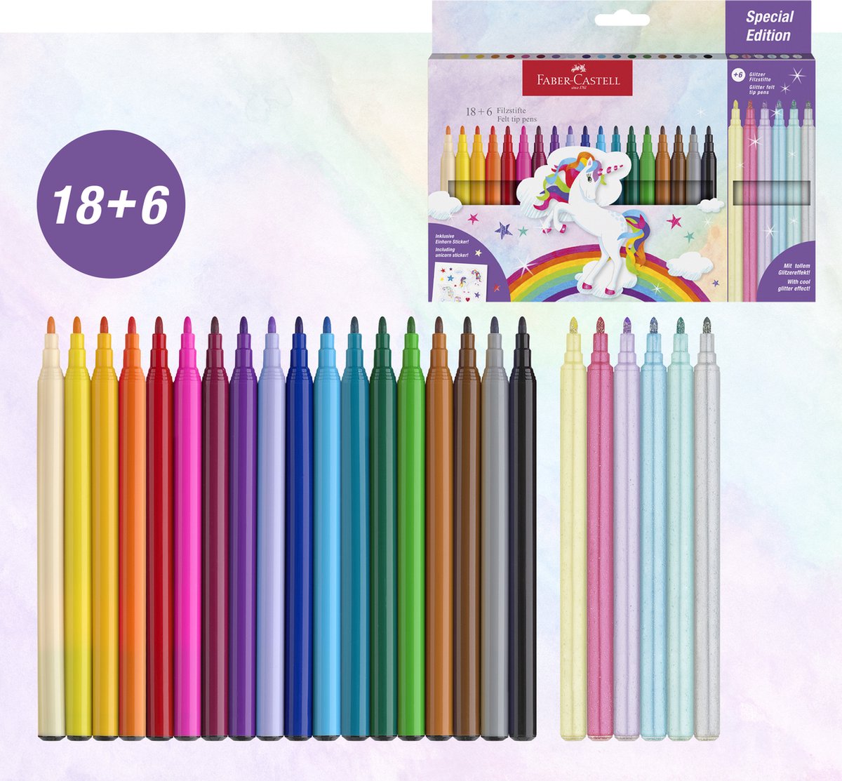 Faber-Castell Tusser Unicorn 18+6 pastel