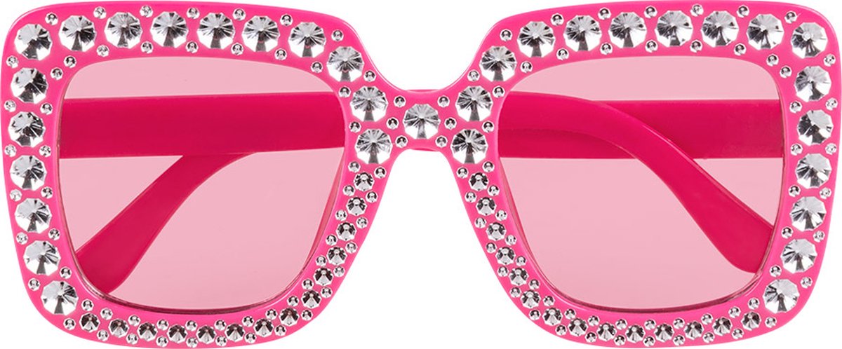 Boland - Party Glasses Bling Bling Hot Pink