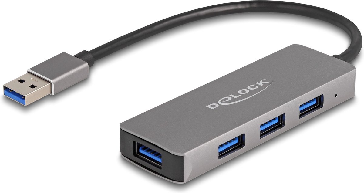 DeLOCK USB Type-A Hub - 4 Ports USB hub - USB 3.2 - 4 ports - Grå