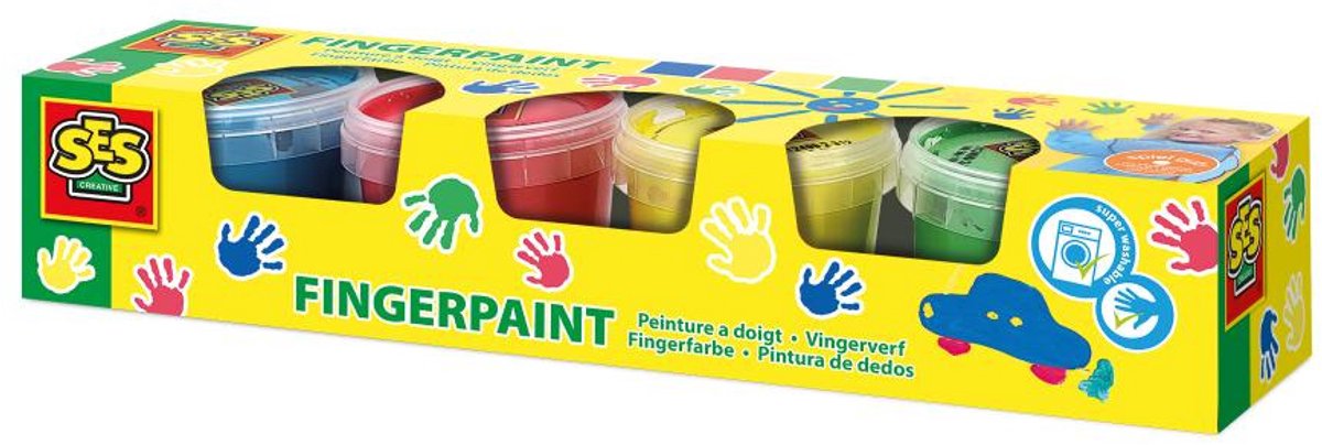 SES Creative Finger Paint Primary Colors 4x110ml