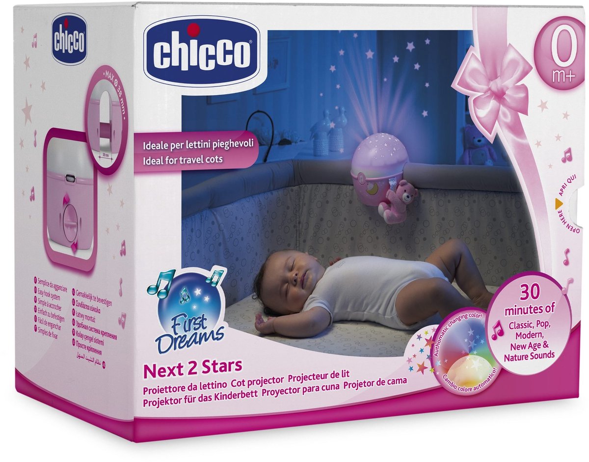 Chicco Next2 Stars projector pink