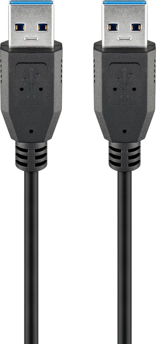 Pro USB-A <-> USB-A - 0.5m - Sort