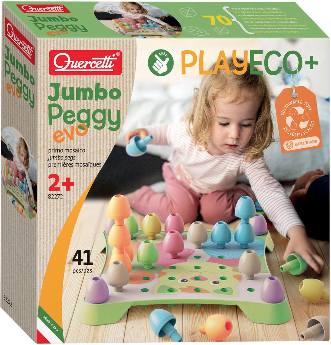 Quercetti Play Eco+ Jumbo Peggy Evo (41 pcs)