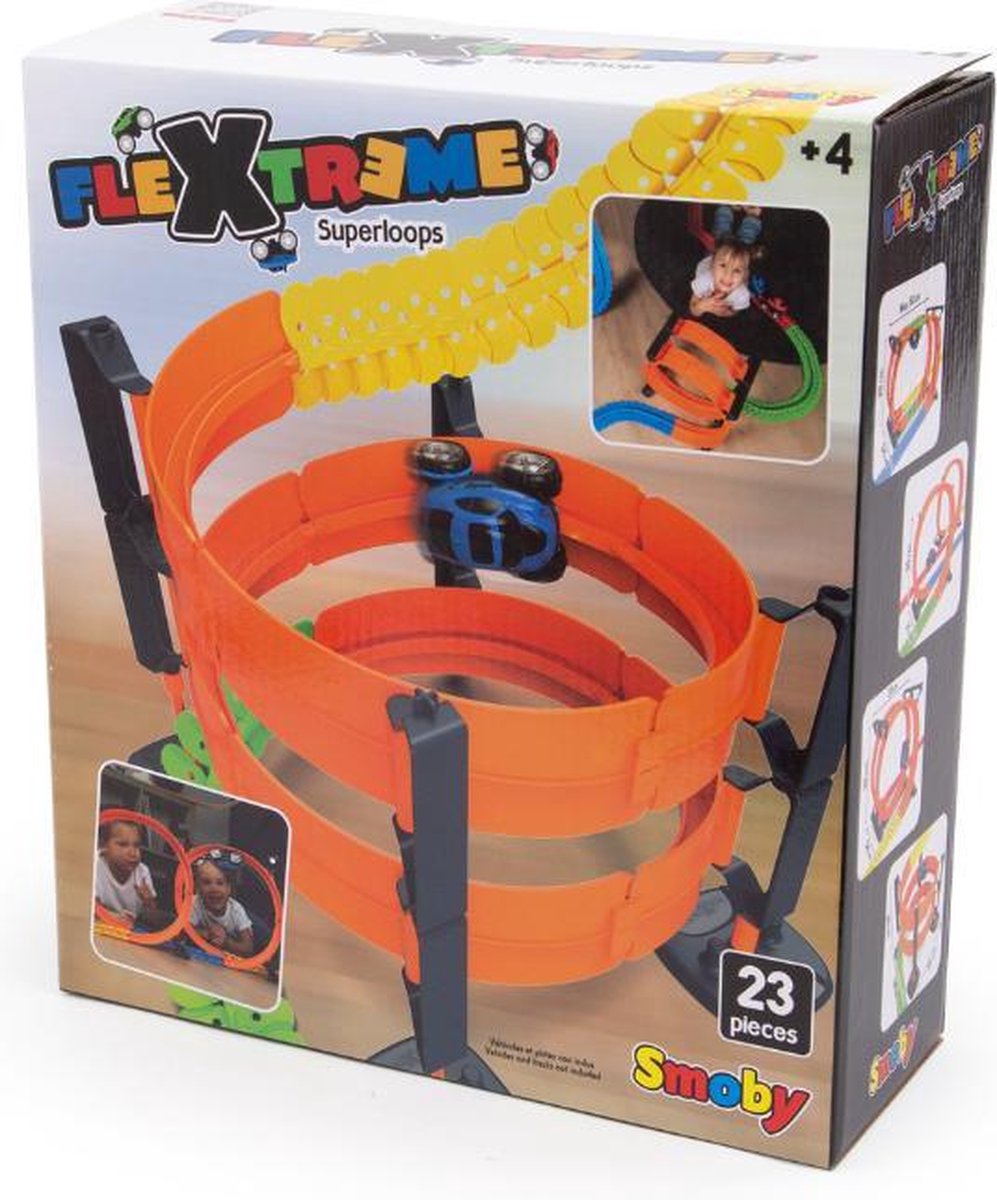Smoby Flextreme Superloops Race Track Set 23 pieces.
