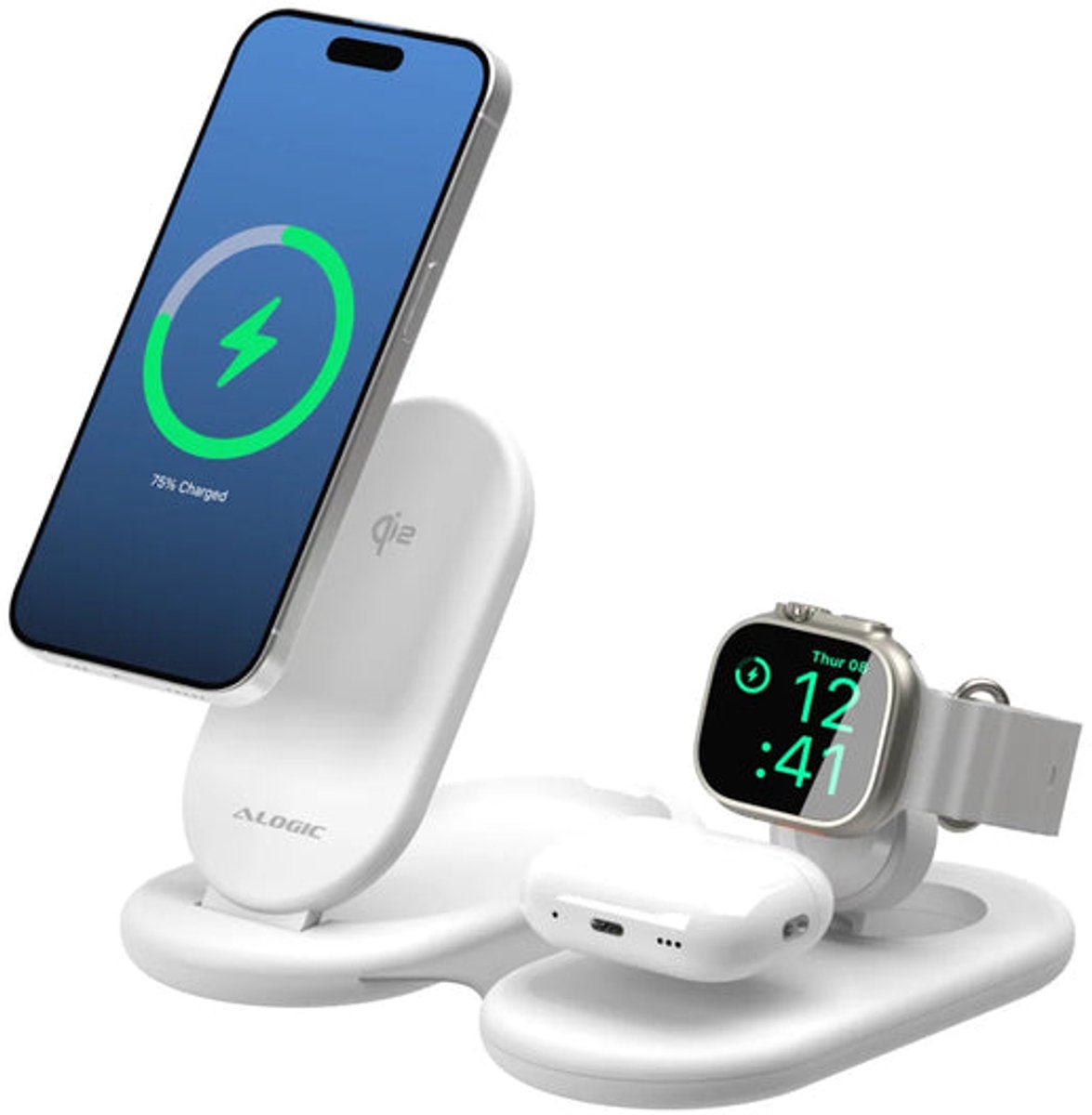 ALOGIC PackAway 3-in-1 Qi2 Fast Wireless Charger