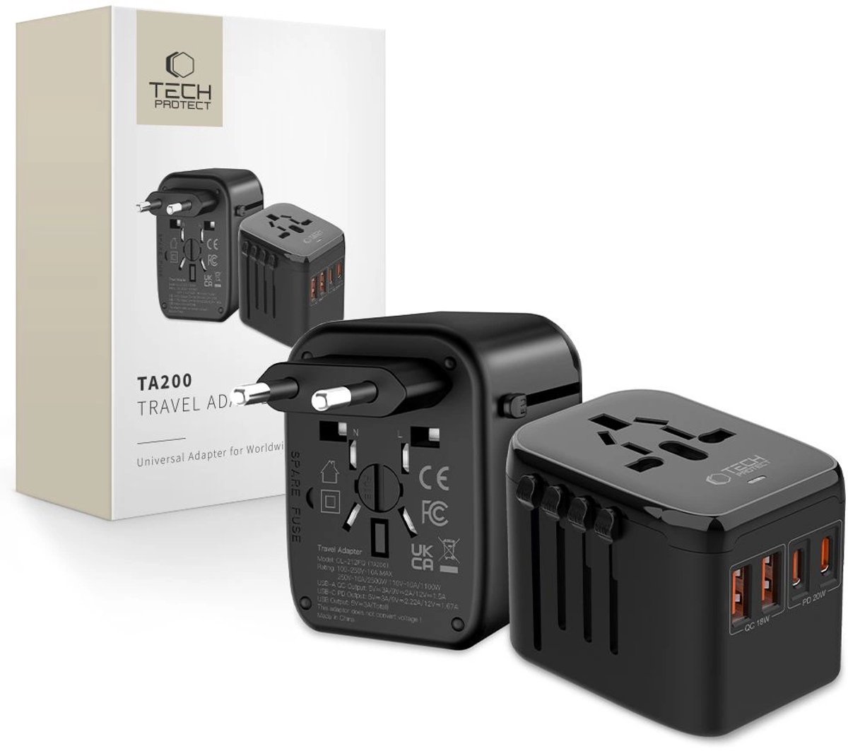 Tech-Protect TA200 EU / UK / US / AU - black