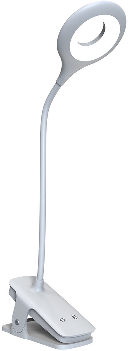 Wozinsky Mini Wireless LED Reading Lamp with Clip + USB-C Cable - White