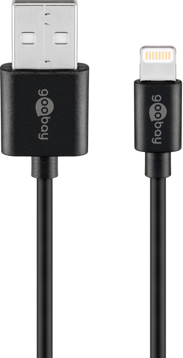 Pro USB-A <-> Lightning - 0.5m - Sort