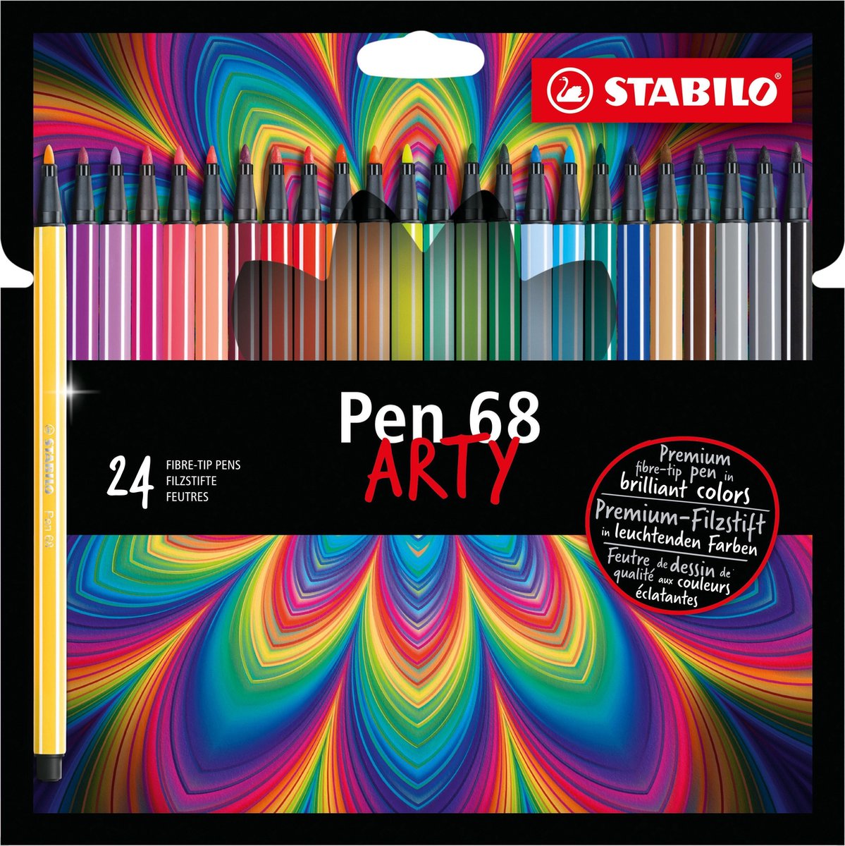 STABILO Pen 68 - Felt-tip pen - ARTY - Set With 24 Pieces