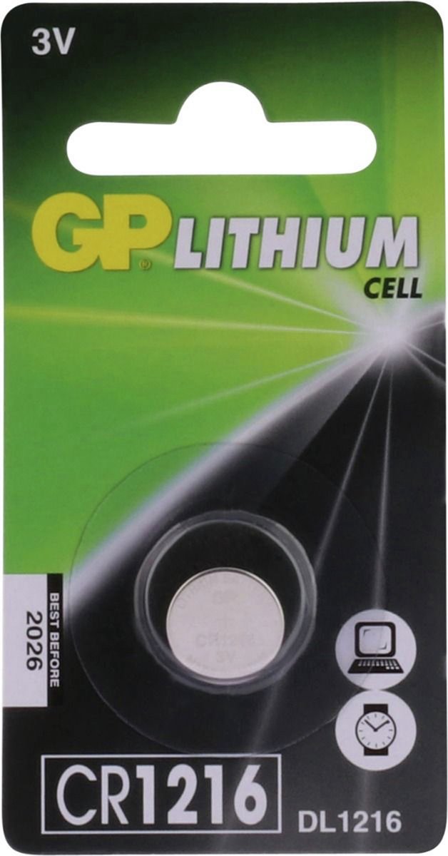 GP Lithium Coin battery x CR1216 - Li