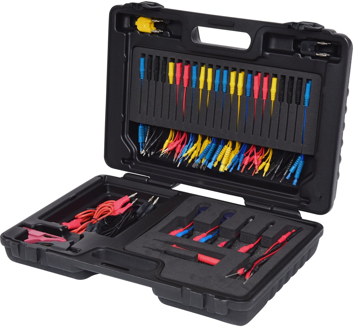 KS Tools 1500950 Kit di cavi di prova e misurazione per diagnosi master 12/24 V, 92 pz