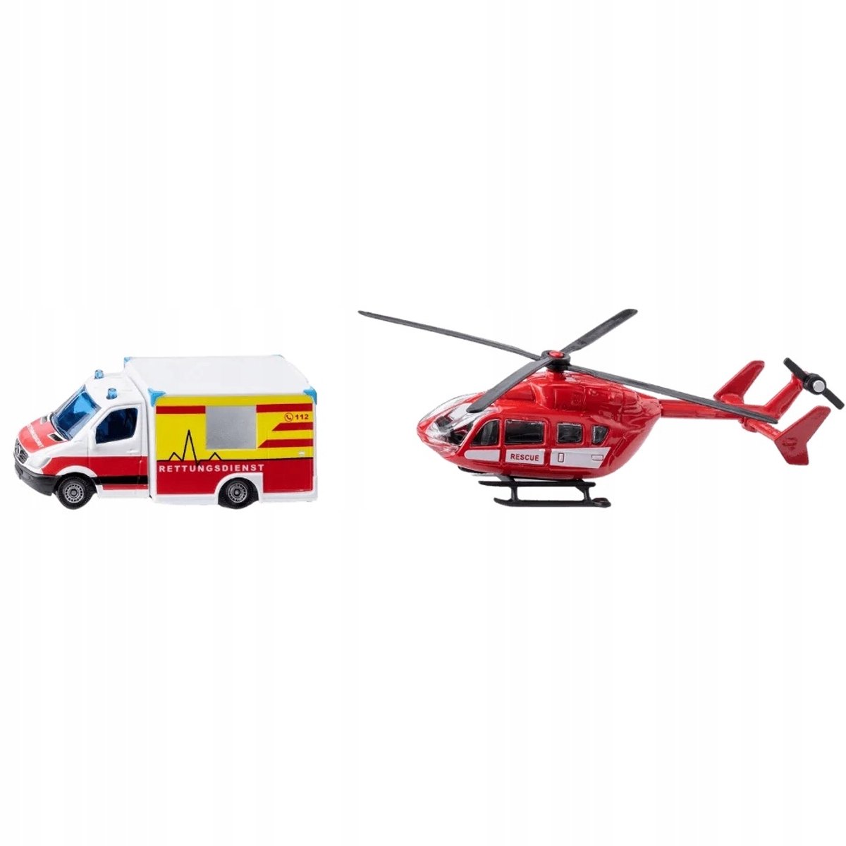 SIKU Mercedes-Benz Rescue Van and Helicopter