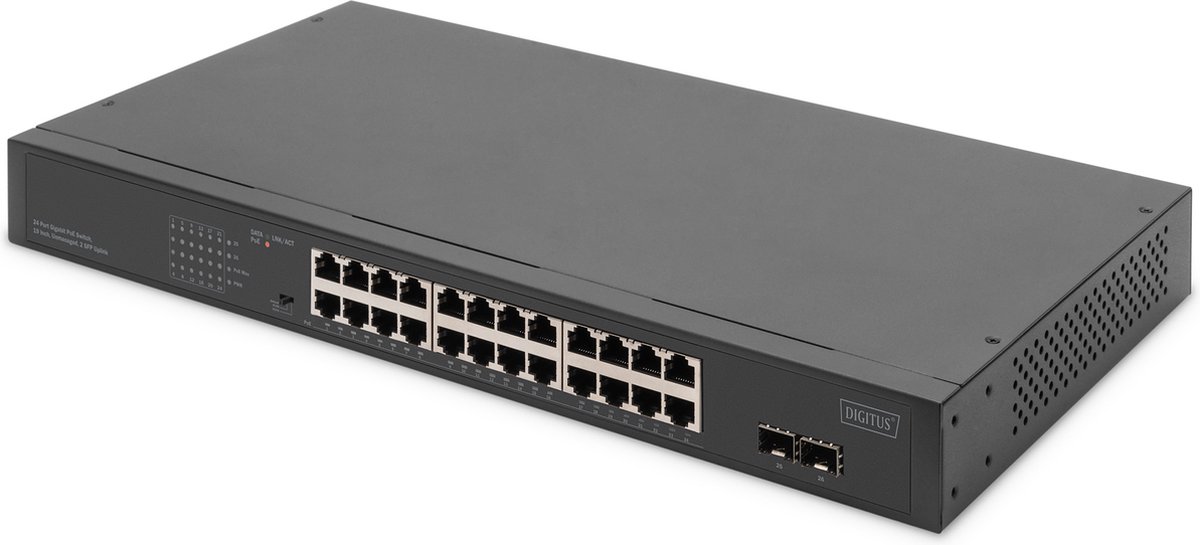 DIGITUS - switch - 19" - 24 ports - unmanaged - rack-mountable