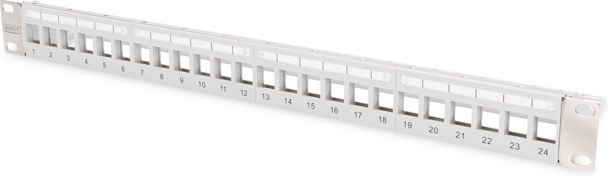 DIGITUS DN-91410-LF Modular Patch Panel for Keystone Jack 1U Rack Mount 24-port blank