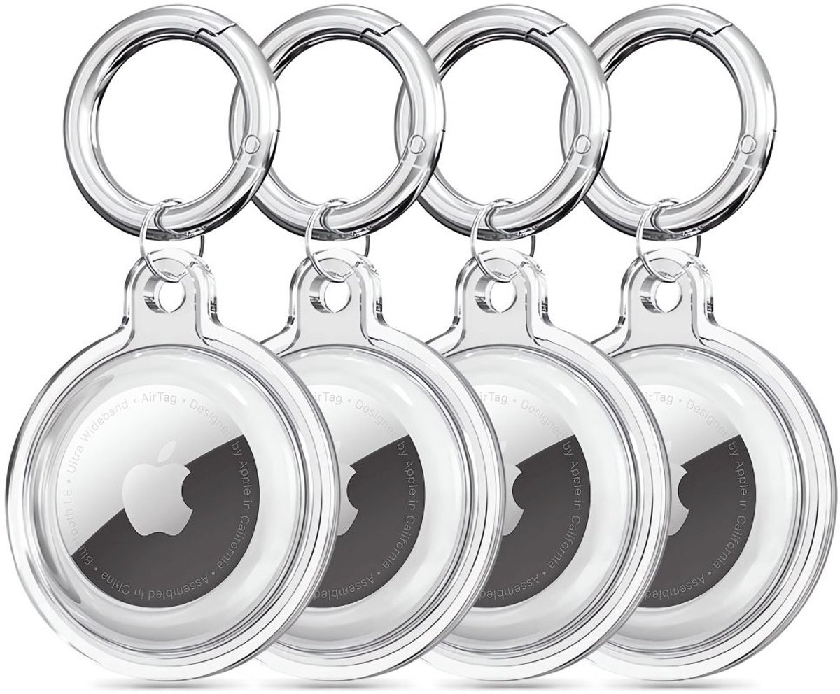 Tech-Protect Icon 4-pack case for Apple AirTag - transparent