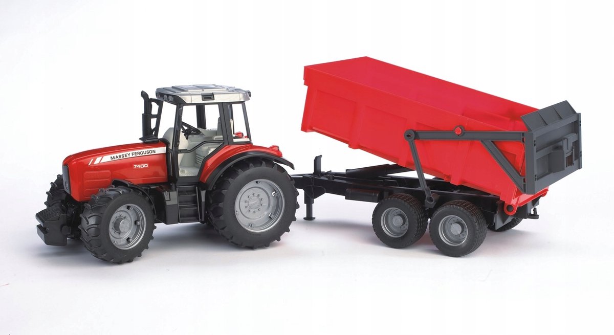 Bruder Massey Ferguson 7480 tractor with tipping trailer