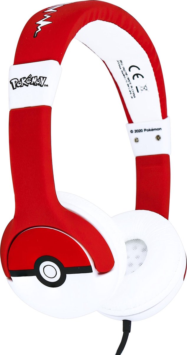 OTL Pokémon PokeBall - Børnehovedtelefoner - Lydbegrænset 85dB max