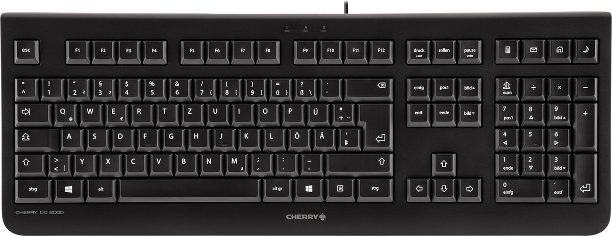 Cherry DC 2000 - Desktop Set - Tastatur & Mus sæt - Nordisk - Sort