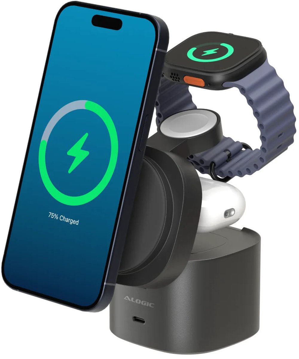 ALOGIC PowerPod 4-in-1 Qi2 Fast Wireless Charging Stand
