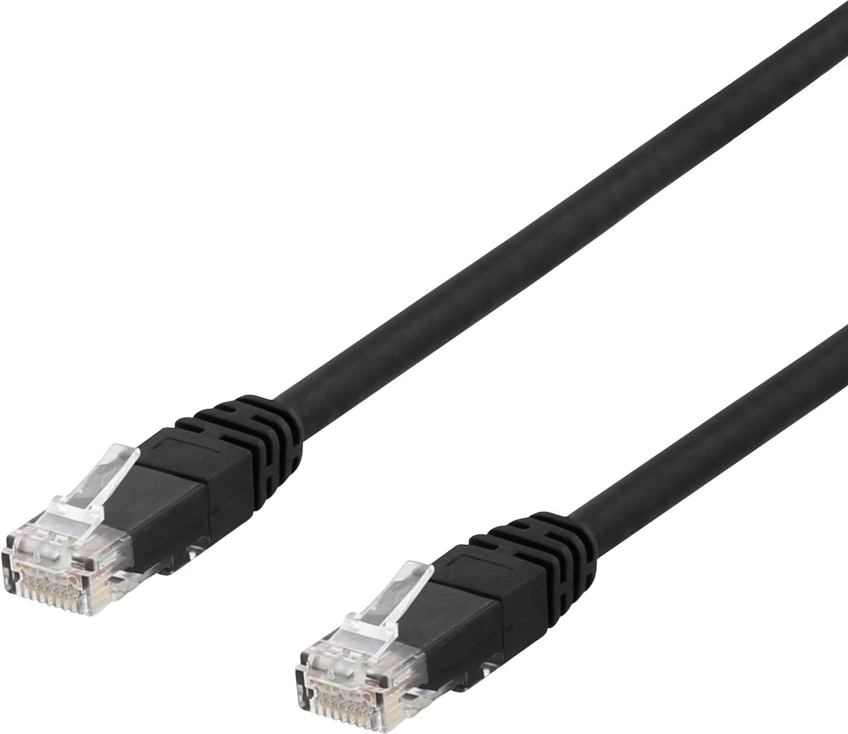 Deltaco TP-620SAU - patch cable - 20 m - black - Sort - 20m