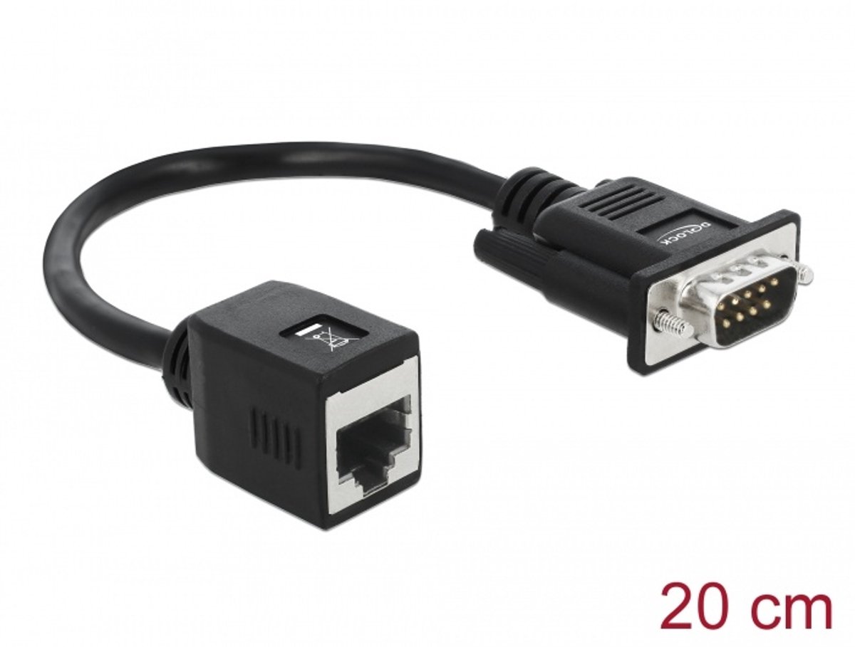 DeLOCK Serial Adapter DB-9 to RJ-45 - 20 cm