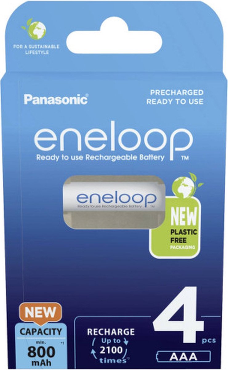 Panasonic eneloop BK-4MCDE - Battery 4 x AAA - NiMH - ( rechargeable ) - 800 mAh