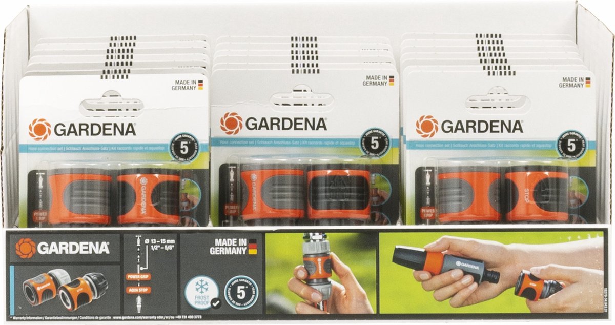 Gardena Hose Connector Set 13 mm (1/2") - 15 mm (5/8")