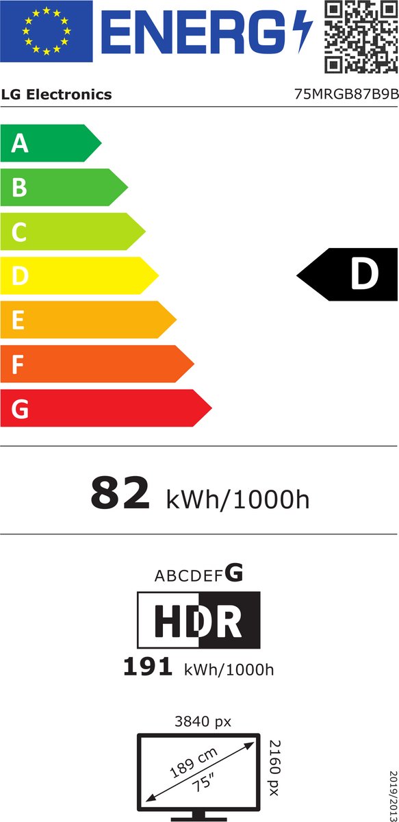 LG 75" Fladskærms TV Mini LED 4K Dolby Vision 75MRGB87B9B
