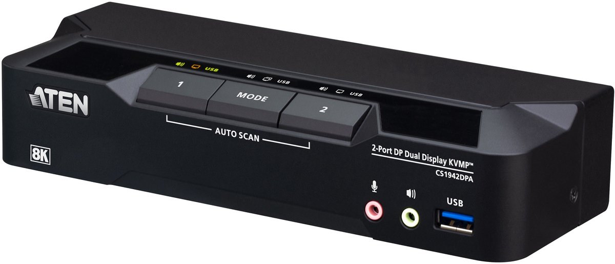 ATEN CS1942DPA - KVM / audio / USB switch - 2 ports