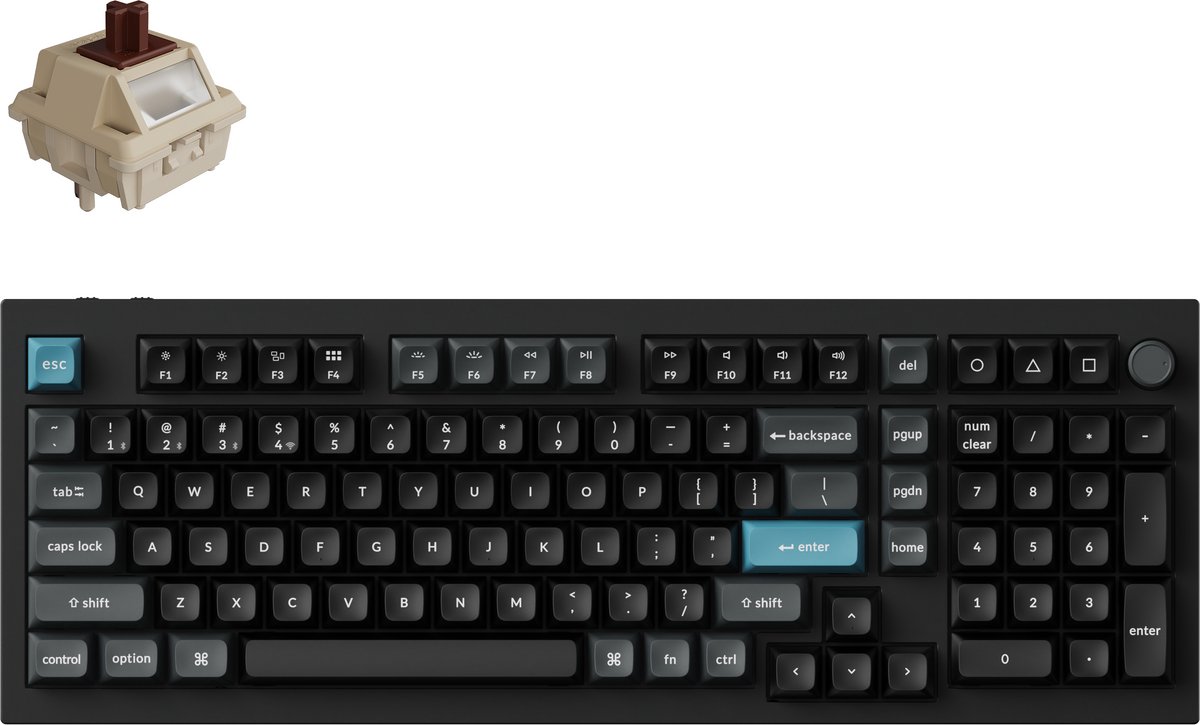 Keychron Q5 Ultra 8K - Wireless Mechanical Keyboar - Gaming Tastatur - ANSI - Sort
