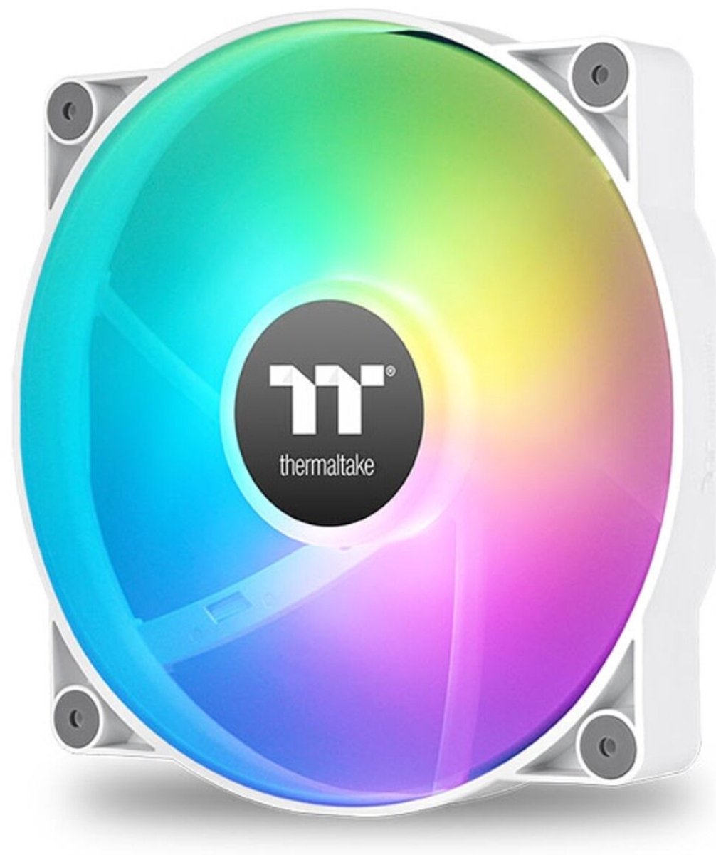 Thermaltake CT200 - Kabinet køler - 200mm - Hvid med RGB LED lys - 27 dBA