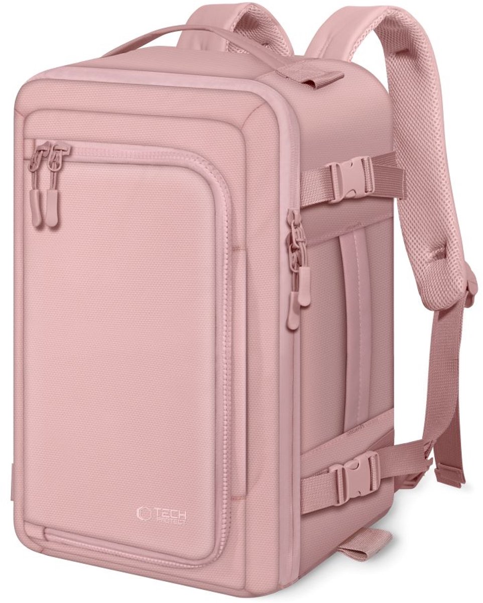 Tech-Protect Defender S50 Backpack for Ryanair & Wizzar - 20L Laptop Bag - Pink