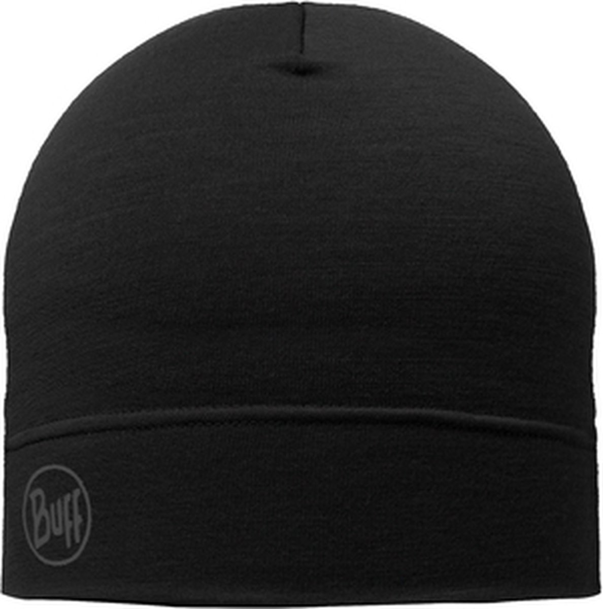 Buff Merino Lightweight Beanie - Solid Black