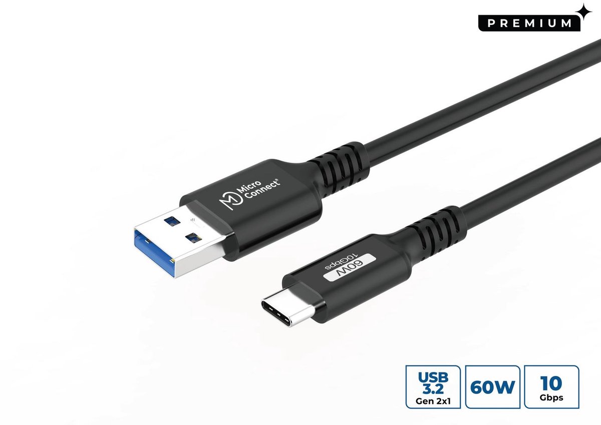 MicroConnect - USB-C cable - USB-C to USB - 25 cm