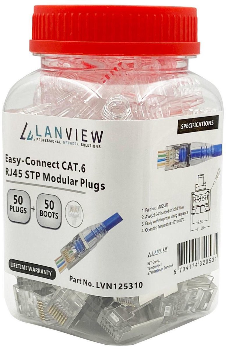 Lanview network connector - Transparent