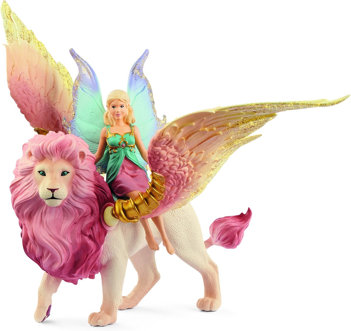 Schleich Fe i flugt på bevinget løve