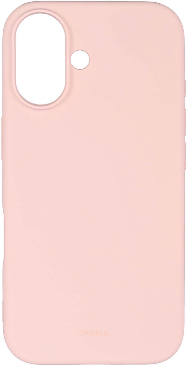 ONSALA Phone Case with Silicone Feel Chalk Pink - iPhone 16