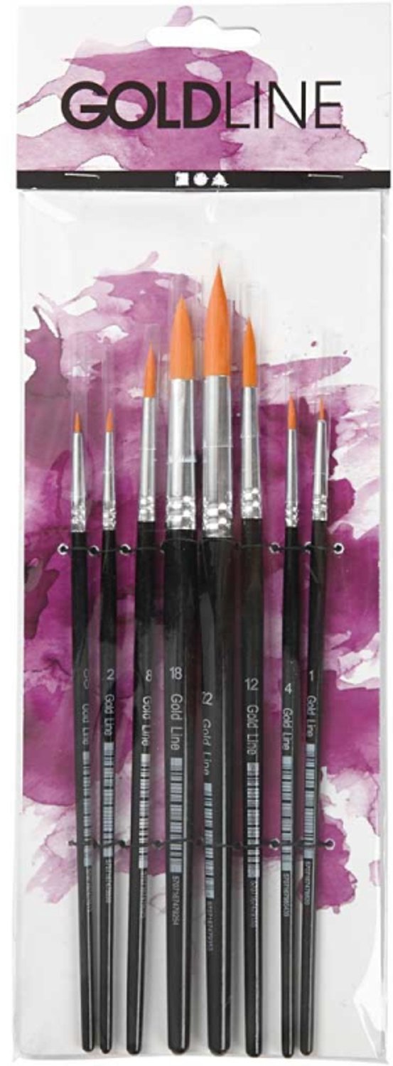 Creativ Company Gold Line Brushes - 8 pcs.